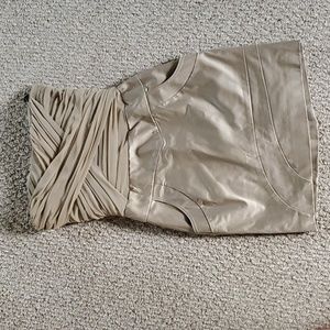 bebe Strapless Mini Dress Draped Bodice